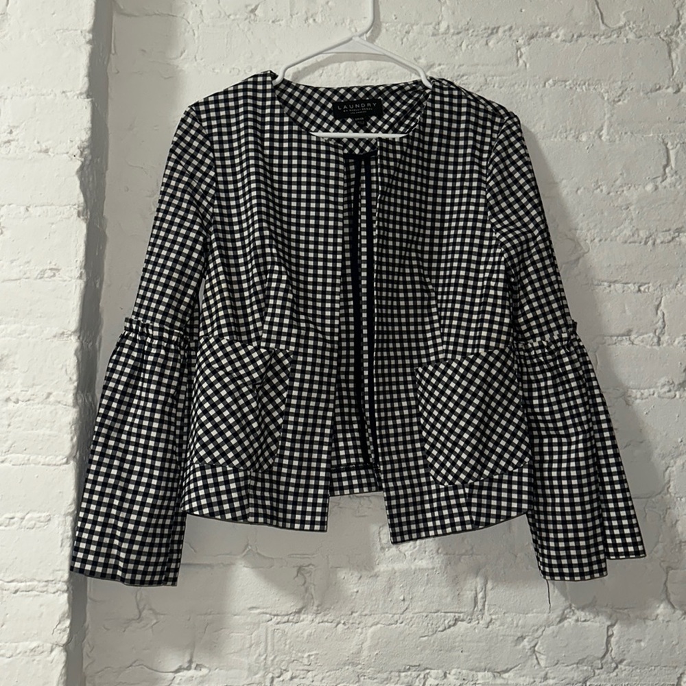 Gingham Flared Jacket - *barely worn* very versatile